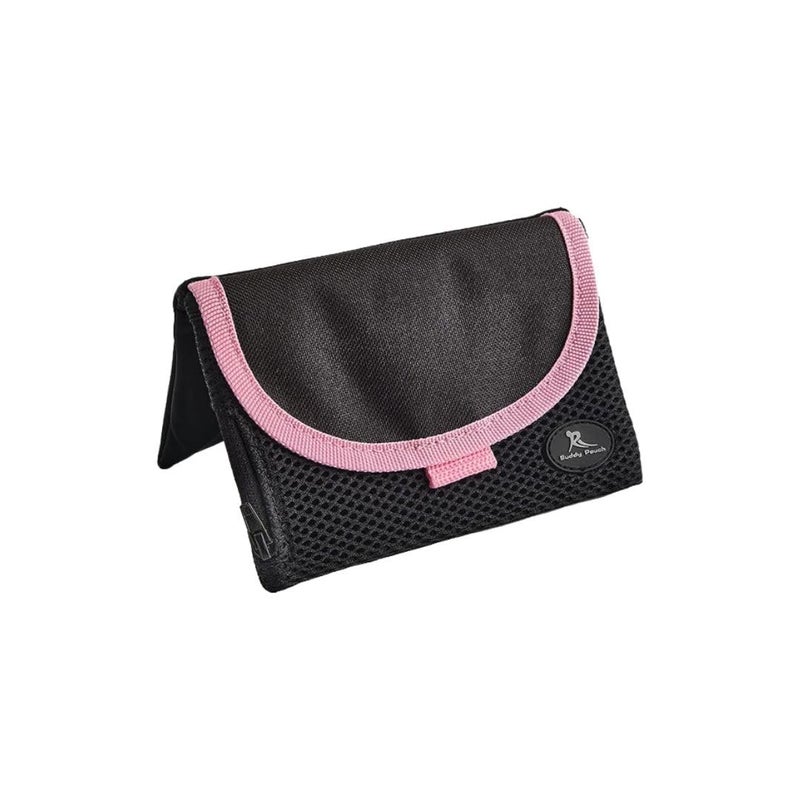 Running Buddy Fanny Pack for Women - Magnetic & Bounce-Free Belt Bag - Weather-Resistant Waist Pack - 5.9 x 4 in, Black/Pink - Image 1